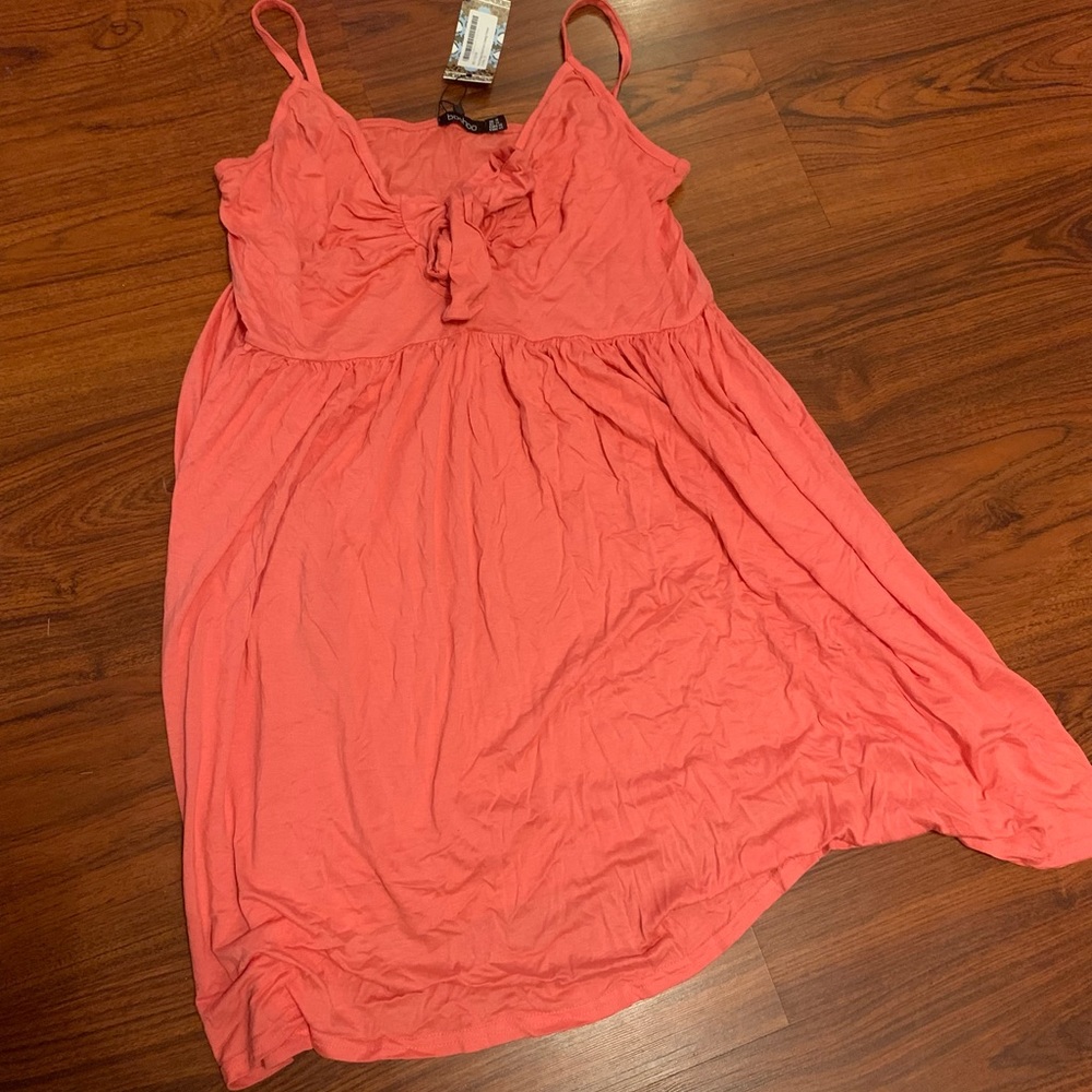Plus Strap Dress With Front Knot